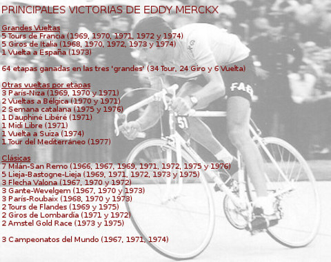 Palmarés de Eddy Merckx
