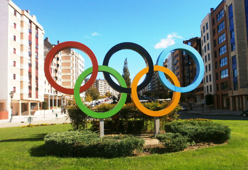 Los aros olímpicos, simbolo por excelencia de los JJ.OO