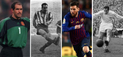 Zubizarreta, Zarra, Messi y Gento, poseedores de varios récords de la Liga.